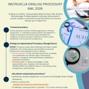 Procedura AML- Biuro rachunkowe
